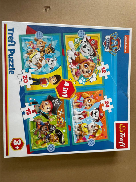 Puzzle 4w1 Psi Patrol Chase Marschall Sky Paw Patrol Trefl OUTLET