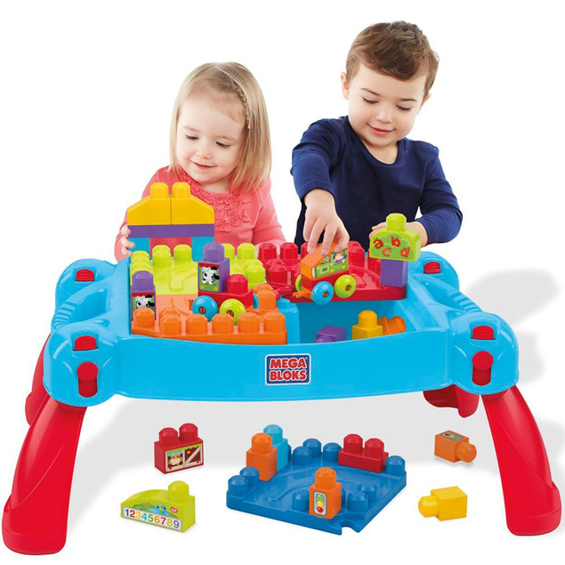 Mega Bloks Stolik z Klockami First Builders | Niebieski