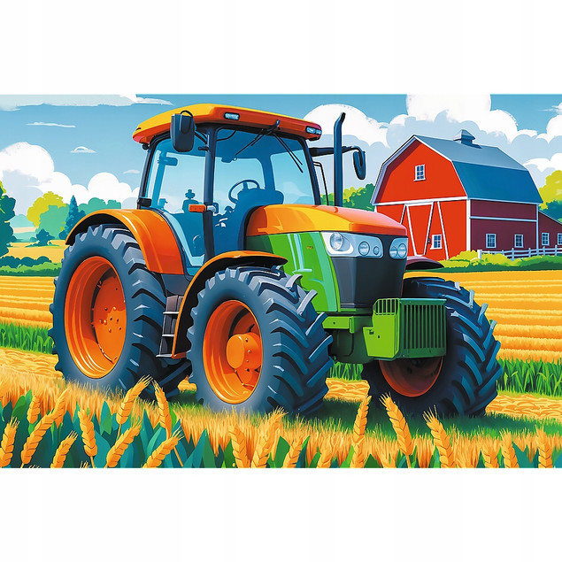 Puzzle Trefl 60 elementów pojazd rolnika dla dzieci 4 lata +