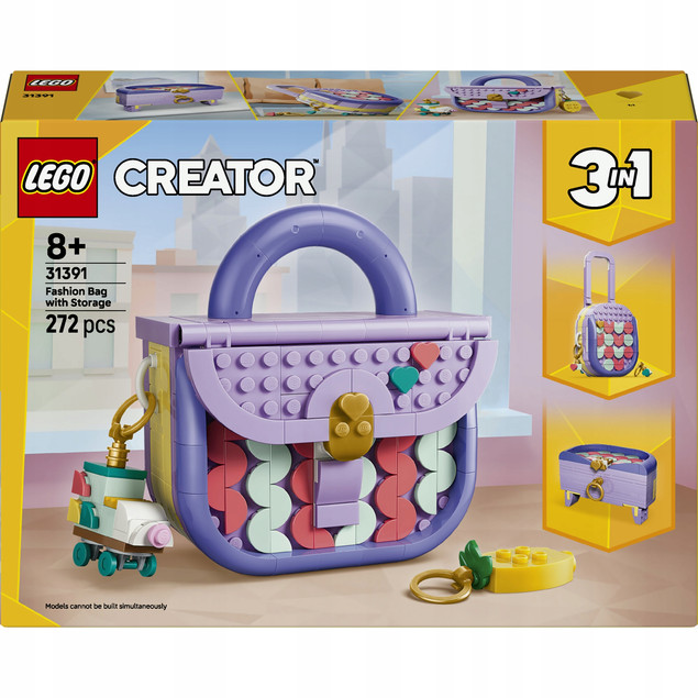 LEGO Creator 3w1 31391 Modna Torebka ze Schowkiem i Walizka