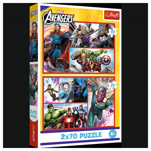 Puzzle Avengers Zostań bohaterem Trefl 34439 + 2x70 elementów