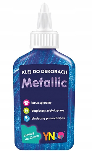 Klej w płynie Interdruk brokatowy metaliczny 4x70g zestaw do Slime i dekoracji
