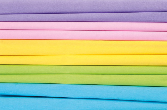 Happy Color 10x Bibuła Marszczona MIX PASTEL Wysoka Jakość 25x200cm