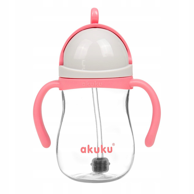 Kubek niekapek Akuku różowy 280ml