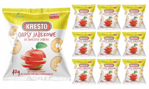 KRESTO Chipsy Jabłkowe Zestaw 10x40g