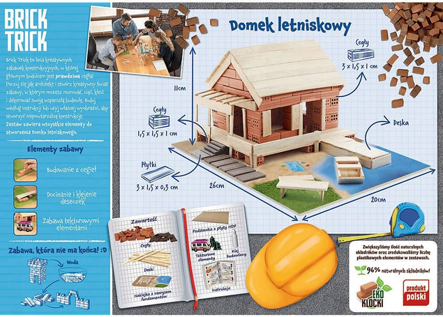 Klocki Trefl Brick Trick Domek Letniskowy 120 el. Cegły 6+