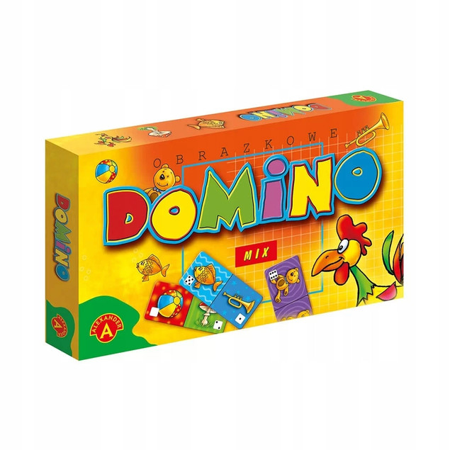 DOMINO OBRAZKOWE Mix Gra Logiczna 5+ Alexander 0202
