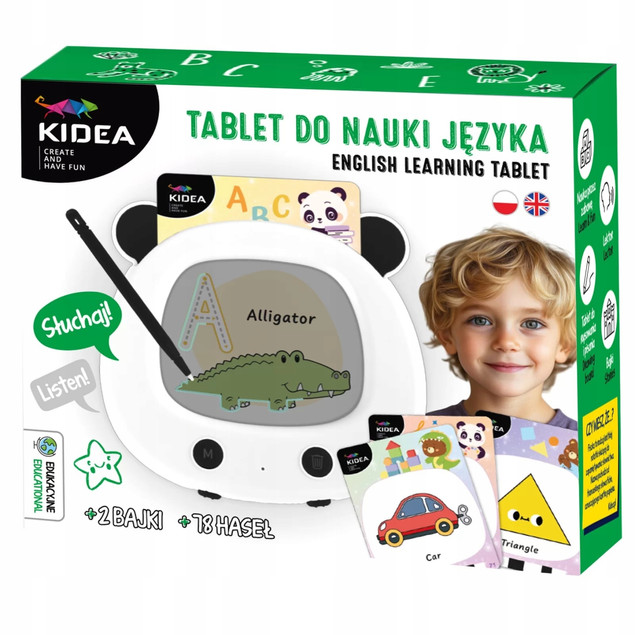 Zabawka Edukacyjna TABLET Do Nauki JĘZYKA ANGIELSKIEGO 3+ Kidea