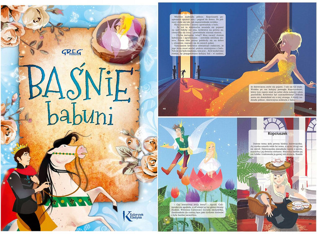 4x Pakiet Baśnie Polskie Andersen Bracia Grimm Babuni Kolorowa Klasyka Greg