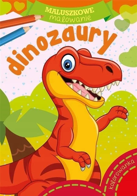 MALOWANKI KOLOROWANKI Z NAKLEJKAMI MALUSZKOWE MALOWANIE DINOZAURY