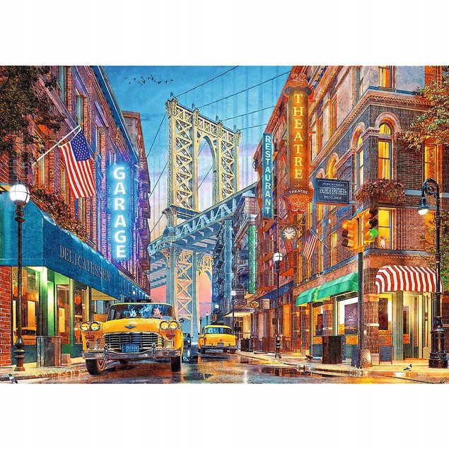 Puzzle Trefl 500 el. Mistrzostwa Europy, Manhattan Bridge: Tea Time Premium Quality