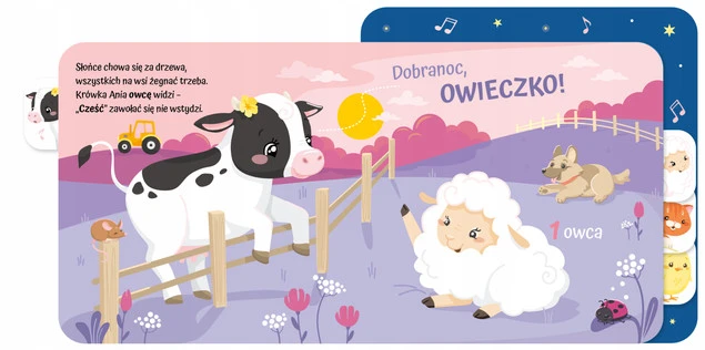 Dźwiękoprzesuwanka Dobranoc krówko - wnętrze