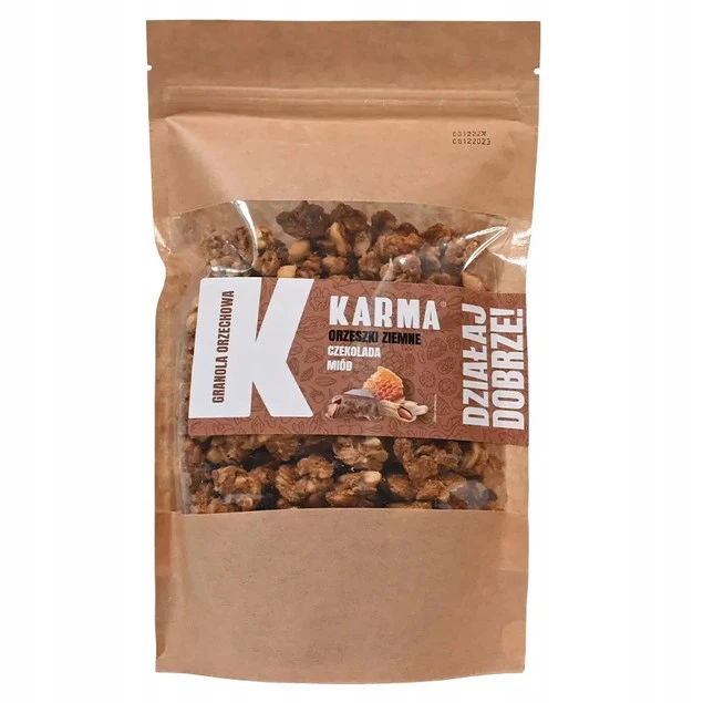 Granola Orzechowa Karma z orzeszkami ziemnymi, czekoladą i miodem