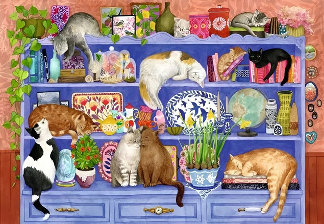 Puzzle RAVENSBURGER Koty na półce 12001367 (200 elementów)
