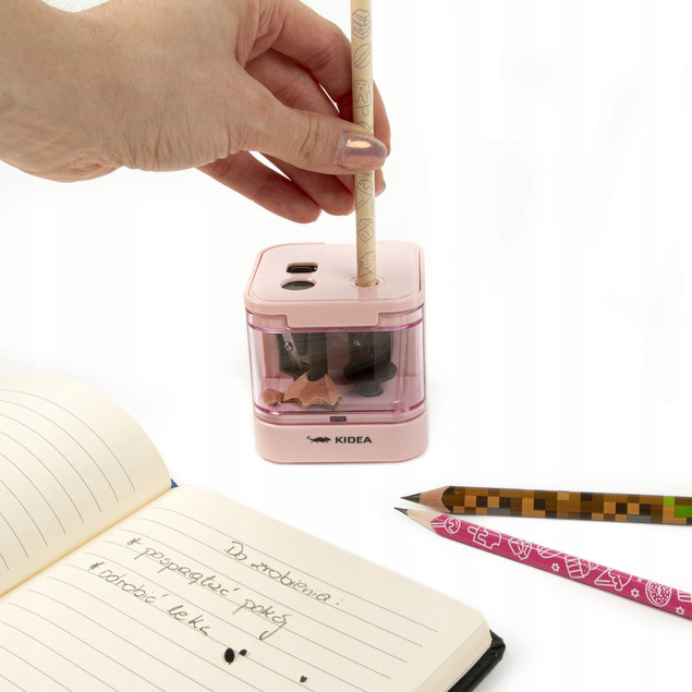 KIDEA Temperówka ELEKTRYCZNA Podwójna RÓŻOWA
