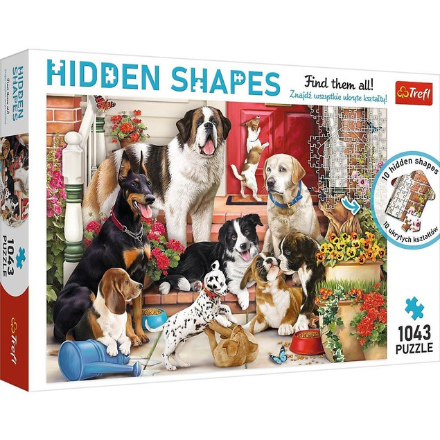 Puzzle 1043 Hidden Shapes Psia Zabawa