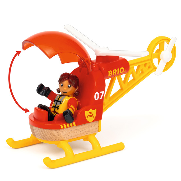 BRIO World Duża Kolejka Drewniana Mega Spirala Straż Pożarna 73el