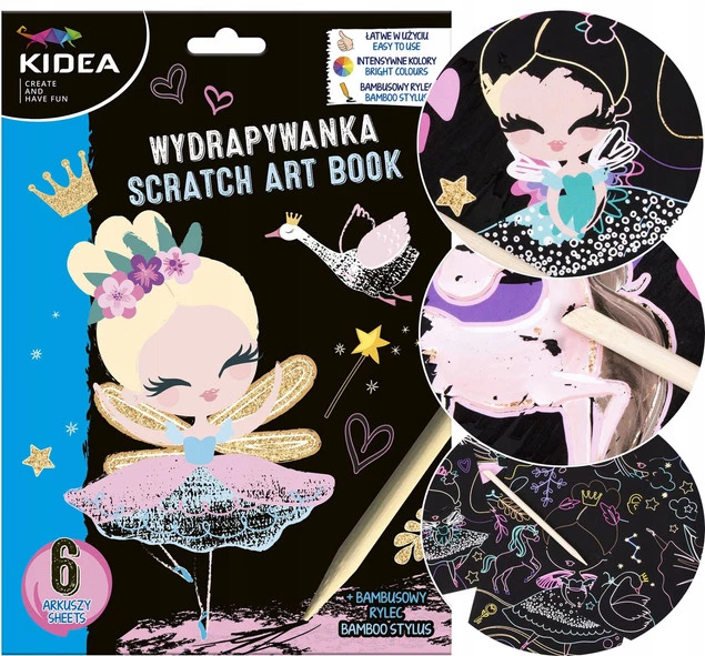 KOLOROWANKI WYDRAPYWANKI KREATYWNE WRÓŻKI