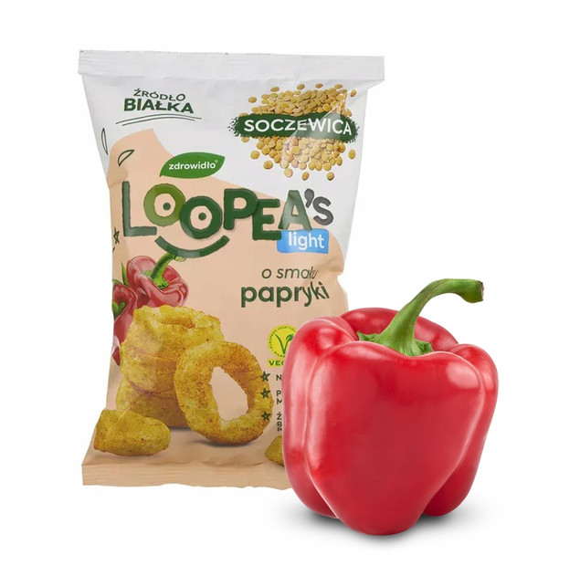 Chrupki Soczewicowe Papryka 70g Loopea's