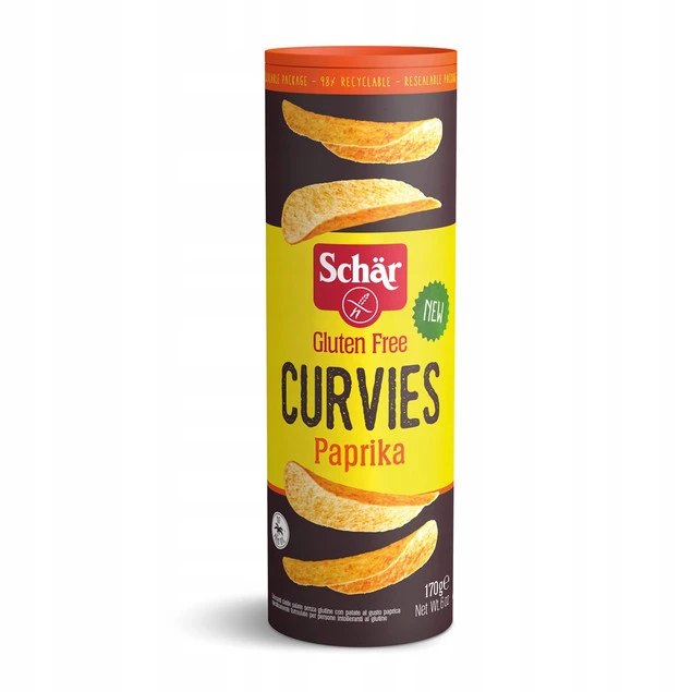 Opakowanie chipsów Schar Curvies