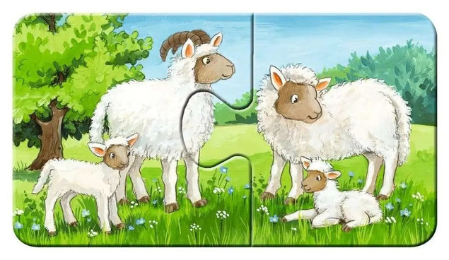 Puzzle Ravensburger 9 elementów Zvířecí rodiny 2 lata +