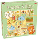 Puzzle z Grą Tactic Kot na Farmie 3+ Duża Plansza FSC Zero Plastiku