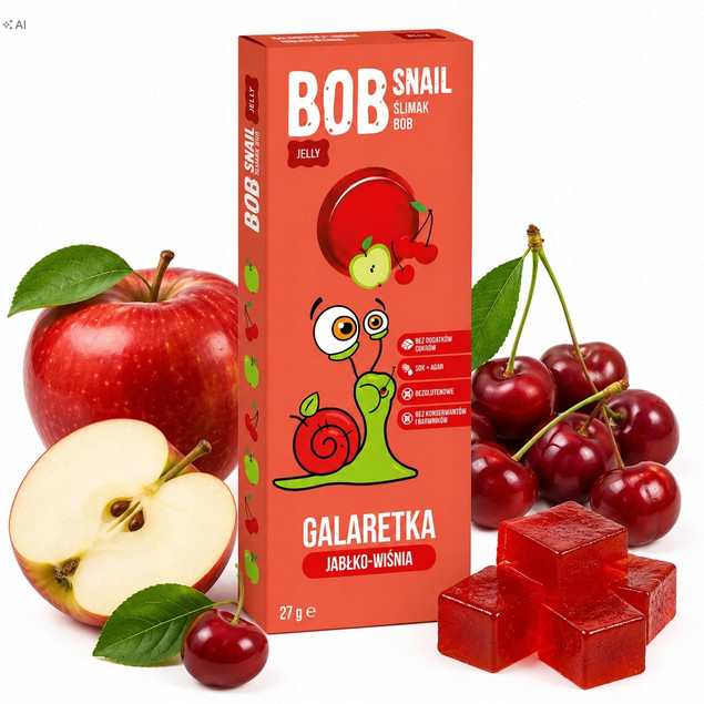 Bob Snail apple cherry fruit jellies 27g – odidodi.pl