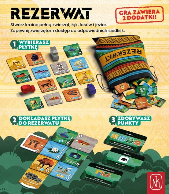 Rezerwat – gra planszowa Nasza Księgarnia, 1-5 graczy, 40 min, 8+