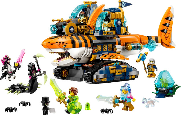 LEGO DreamZzz Rekinoczołg Tygrysi 71469 | Transformacja 2w1 Statek Piracki 1548 el.
