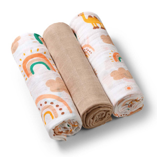 BABYONO Pieluchy Pieluszki MUŚLINOWE 10% Bawełna 70x70cm 3szt. 348/08