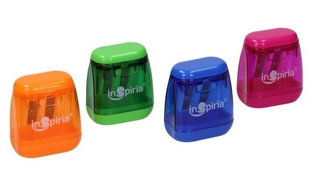 INSPIRIA TEMPERÓWKA STRUGACZKA PODWÓJNA SZKOLNA BIUROWA Z POJEMNIKIEM MOCNA