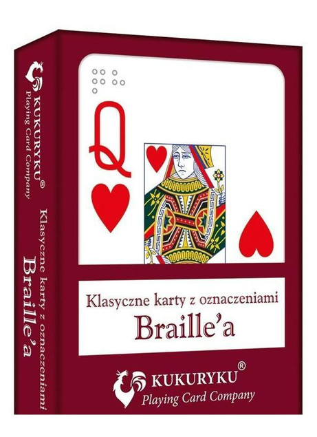 Karty do Gry Braille'a Czerwone – 54 szt.