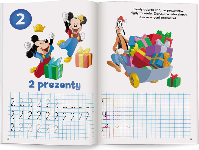 Disney uczy Miki Ćwiczenia z naklejkami Cyfry Praca zbiorowa