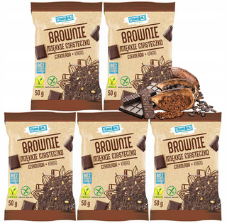 FRANK&OLI Ciasteczko Miękkie Brownie CZEKOLADA KAKAO Bez Cukru 50g x5