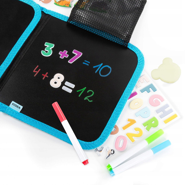 Podróżny Zestaw Zabaw Kidea Zmywalne Naklejki Markery spokojna podróż