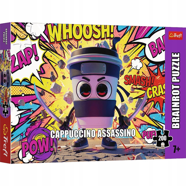 Puzzle Trefl 200 elementów BrainRots Cappuccino Assassino AI