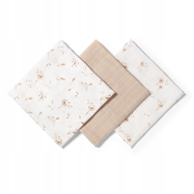 Babyono Pielucha bambusowa 70x70 3-pak 397/13 beż