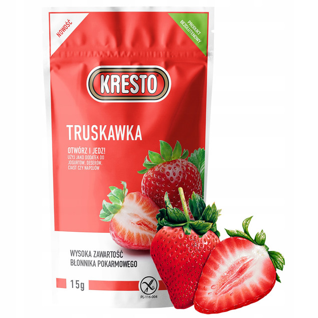 Truskawki liofilizowane 15 g – KRESTO