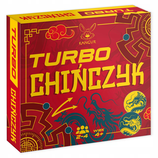 Gra Planszowa Turbo Chińczyk Kangur - Szybka Zabawa dla Dzieci od 4 Lat
