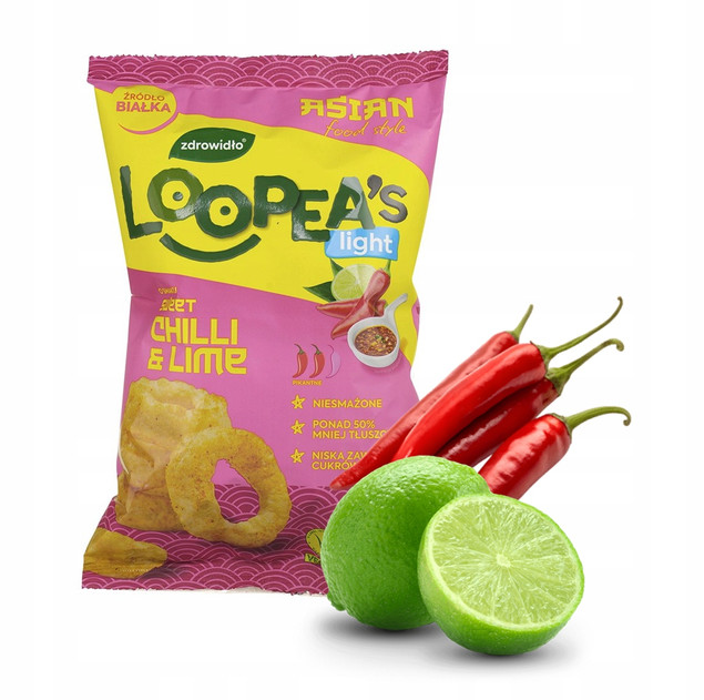 Chrupki z Soczewicy Loopea's Sweet Chilli & Lime 50g