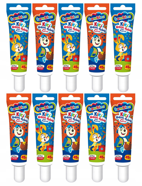 10x Klej Biały Hokus Pokus w Tubie 45g Bambino