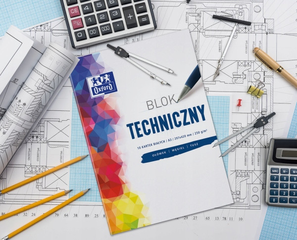 Blok techniczny A4 250g 10 kartek