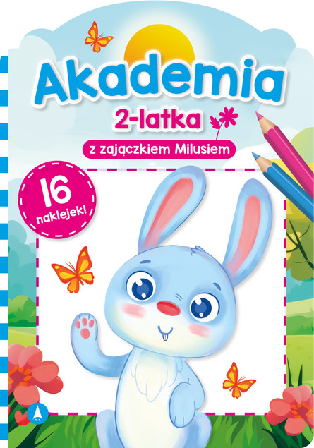 Akademia 2-Latka z Zajączkiem Milusiem z Naklejkami 2+ Skrzat