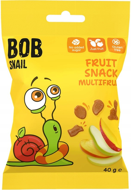 Bob Snail Żelki Owocowe Bez Cukru 40g
