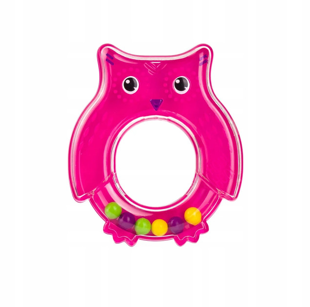 CANPOL BABIES Zabawka GRZECHOTKA Sowa RÓŻOWA 0m+ 2/187_pin