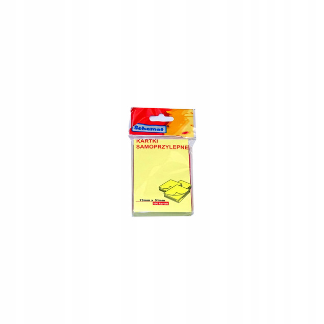 Kartki samoprzylepne Schemat 100 kartek 76x51mm żółte do notatek