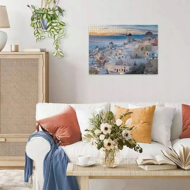 Puzzle 1000 Ravensburger Santorini detale