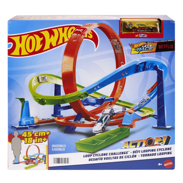 Hot Wheels Action Tor Zakręcone Tornado HTK16 z Autkiem