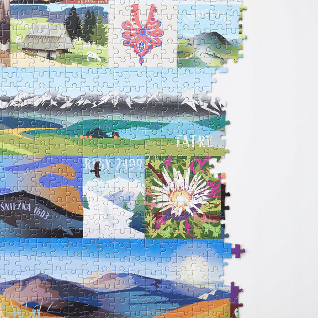 Puzzle CzuCzu Puzzlove Polskie Góry 1000 elementów Kartonowe
