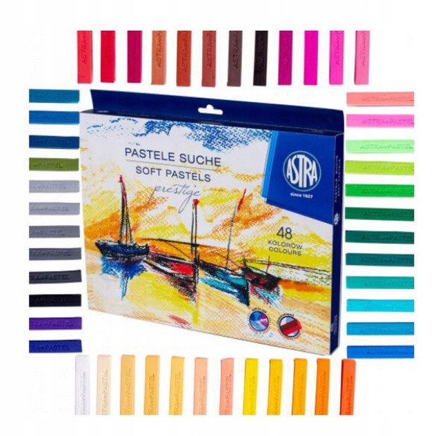 Pastele Suche Kredki PASTELOWE Astra Prestige 24 Kolory (453345)